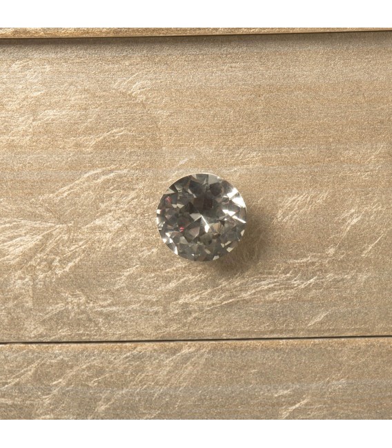 Consola art decó dorada con cajón y tirador de cristal transparente. 6