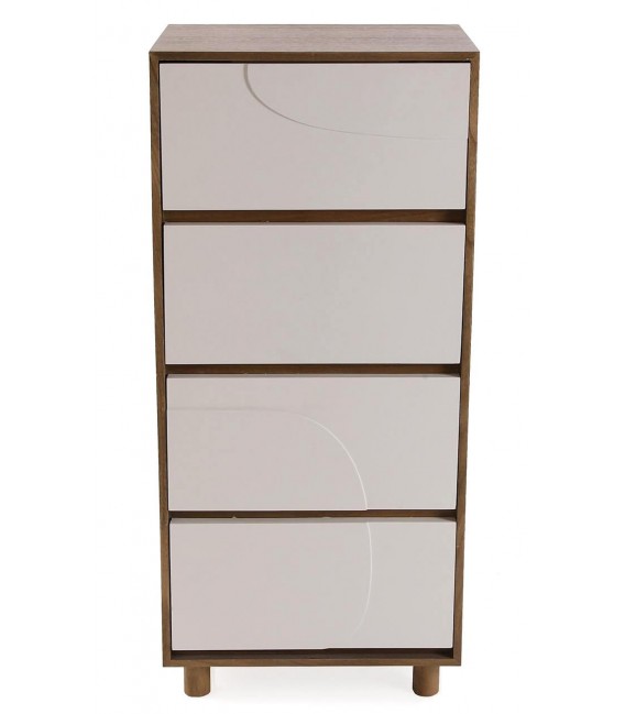 Sinfonier contemporáneo pequeño en madera nogal y blanco lacado2