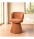 Silla tapizada giratoria chenilla calabaza con base cónica. Mdmhogar