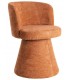 Silla tapizada giratoria chenilla calabaza con base cónica. 1