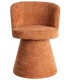 Silla tapizada giratoria chenilla calabaza con base cónica. 2