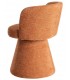 Silla tapizada giratoria chenilla calabaza con base cónica. 4