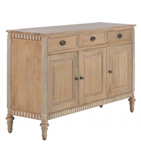 Aparador pequeño provenzal en madera mango con cajones y puertas.