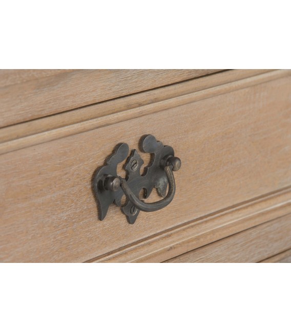 Aparador pequeño provenzal en madera mango con cajones y puertas. 7