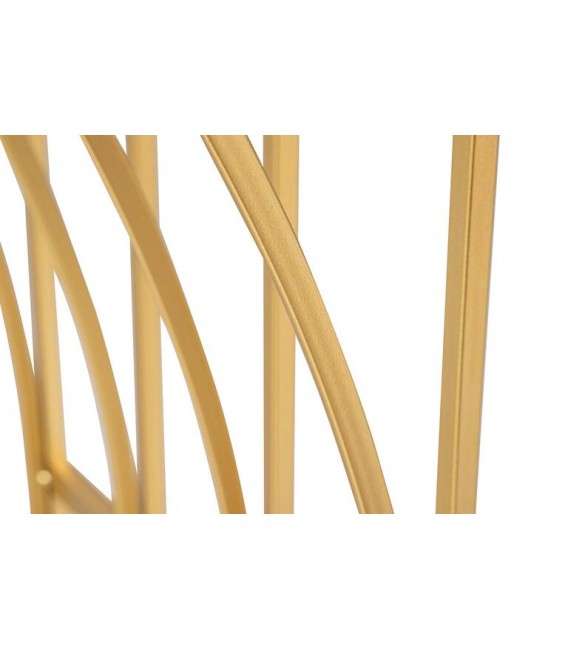 Consola entrada art decó mármol blanco y metal dorado. 5