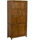 Armario alacena boho 4 puertas madera miel y dorado