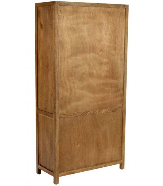 Armario alacena boho 4 puertas madera miel y dorado 3