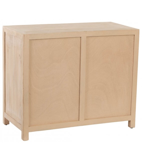 Cómoda de mango patinado crema con 4 cajones y tiradores dorados. 4