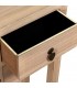 Consola oriental pequeña en madera natural con puertas y cajones. 5