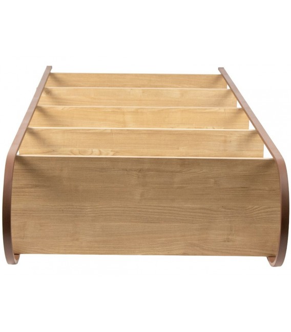 Estantería nórdica kit en MDF roble con estructura metálica teja. 4