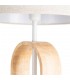 Lámpara de pie nórdica blanca con detalle en madera natural. 2