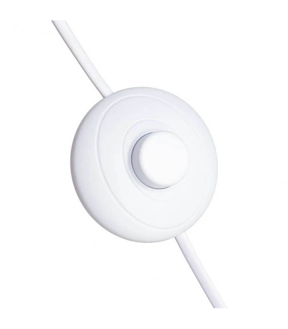 Lámpara de pie nórdica blanca con detalle en madera natural. 4