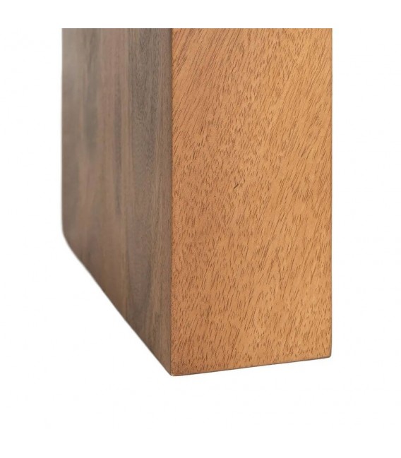 Banco pie de cama japandi en madera de mango acabado natural. 4