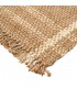 Alfombra ibicenca grande de yute natural con detalles blancos. 1