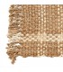 Alfombra ibicenca grande de yute natural con detalles blancos. 3