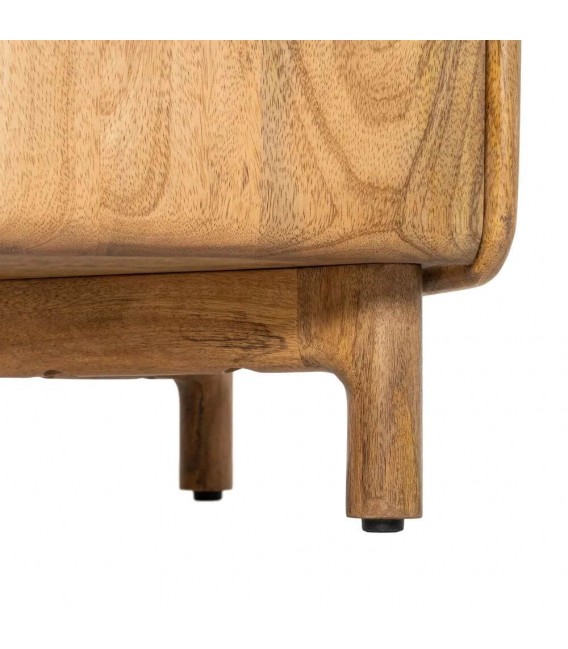 Aparador boho de mango natural con 2 puertas y 2 cajones. 6