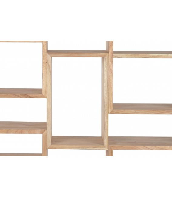 Estantería industrial de teca y metal negro con diseño original. 5