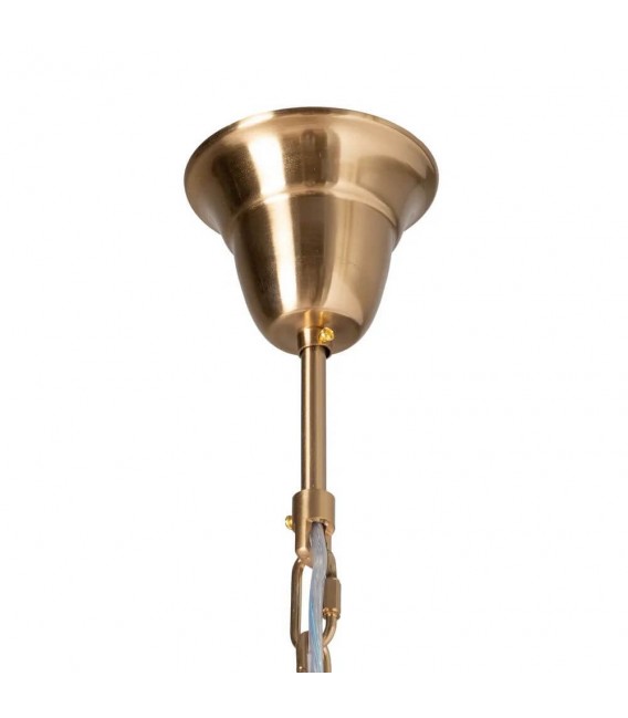 Lámpara XL de techo art decó con 8 luces en cristal y metal. 6