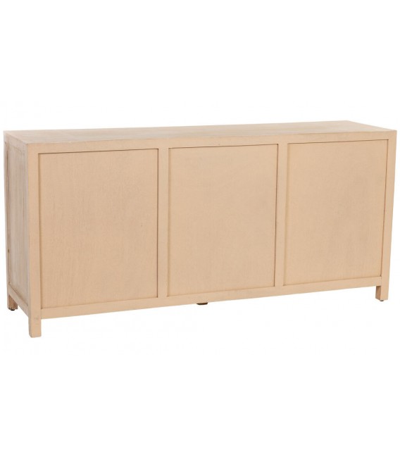 Aparador boho madera crema patinada con cajones y puertas. 3