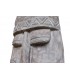 Figura decorativa XXL madera blanca tallada a mano étnica. 1