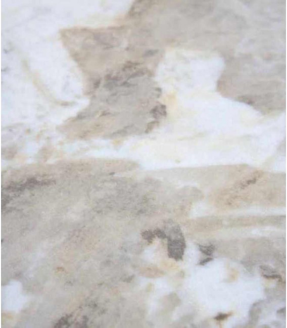 Mesa comedor redonda fija contemporánea MDF roble y tapa porcelánica. 2