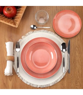 Vajilla porcelana caldero y blanco 18 piezas estilo contemporáneo. Mdmhogar