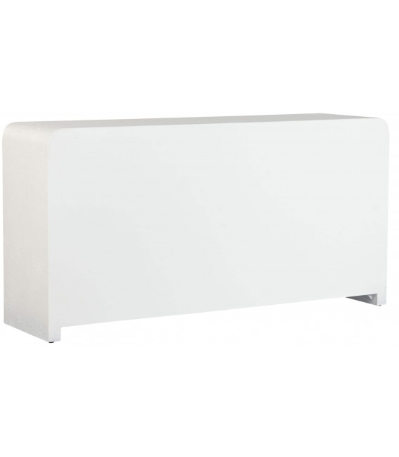 Aparador madera blanca y natural reciclada estilo ibicenco 2 puertas. 3