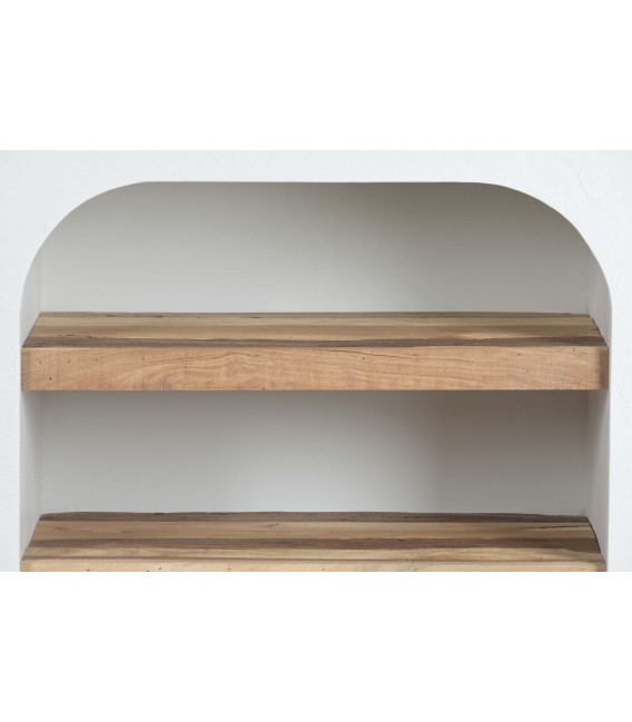 Aparador madera blanca y natural reciclada estilo ibicenco 2 puertas. 6