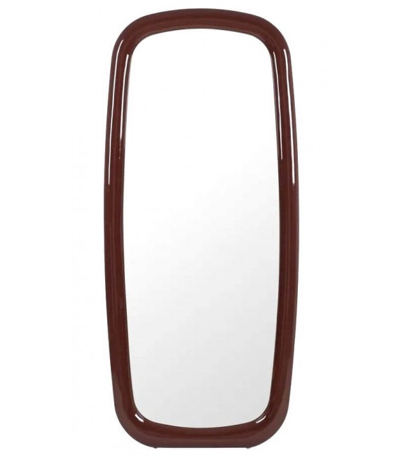 Espejo vestidor rectangular vintage madera DM lacado granate.