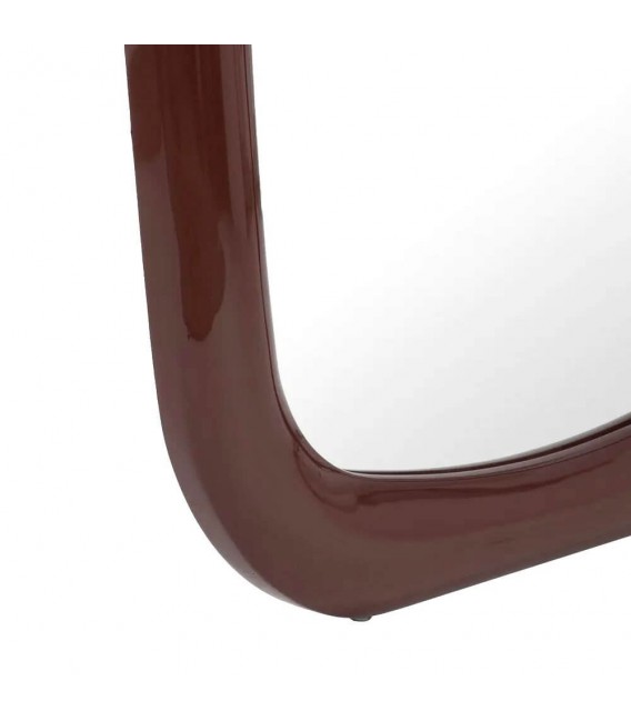 Espejo vestidor rectangular vintage madera DM lacado granate. 3