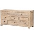 Cómoda oriental XL en madera natural con 8 cajones gran capacidad.
