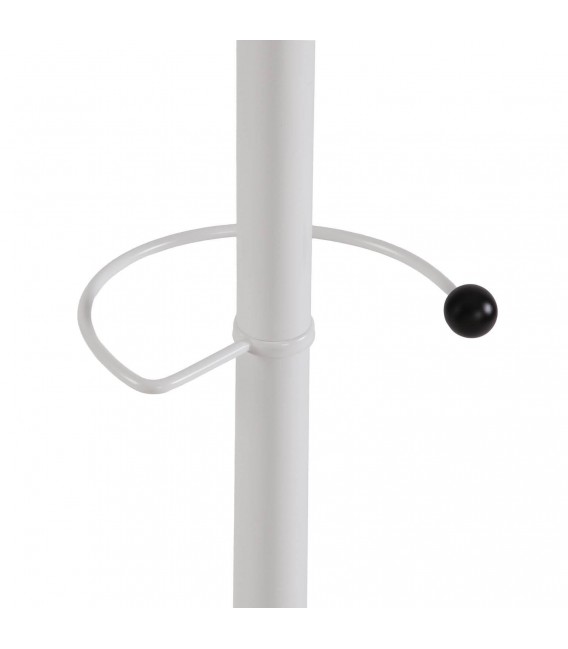 Perchero de pie blanco y negro 8 colgadores bastonero, base de mármol. 2