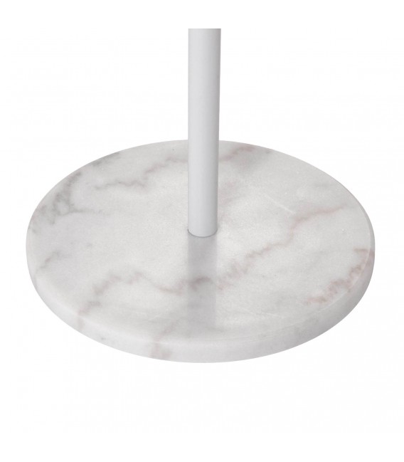 Perchero de pie blanco y negro 8 colgadores bastonero, base de mármol. 3