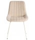 Silla tapizada beige contemporánea con patas metálicas contract. 1