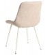 Silla tapizada beige contemporánea con patas metálicas contract. 3