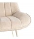 Silla tapizada beige contemporánea con patas metálicas contract. 5