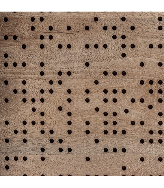 Aparador diseño madera mango y cáñamo natural con correderas. 7