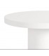 Mesa redonda blanca de microcemento, estilo ibicenco natural. 3