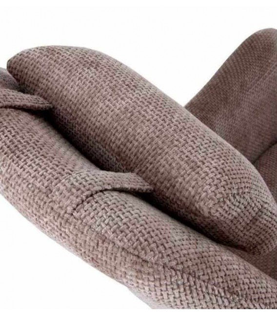 Sillón mecedora nórdico marrón en madera y metal elegante y cómodo. 4