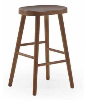 Set 2 taburetes contemporáneos en madera toon color nogal. 1