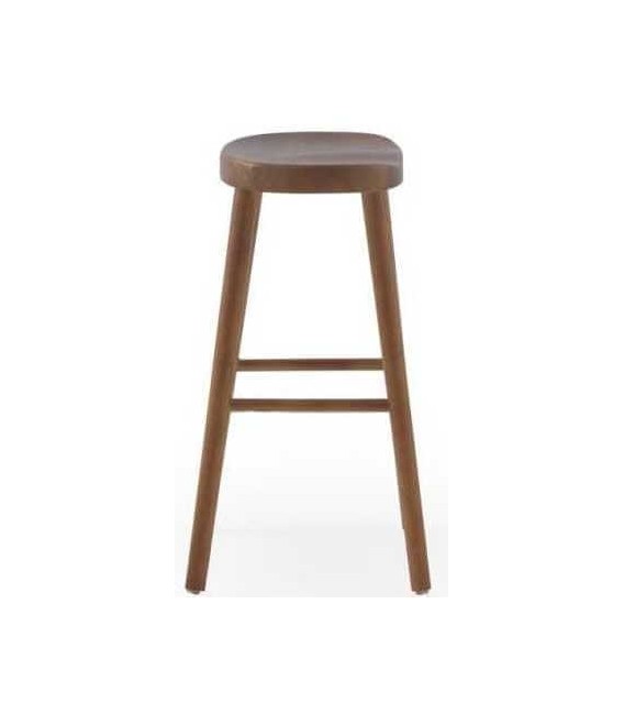 Set 2 taburetes contemporáneos en madera toon color nogal. 3