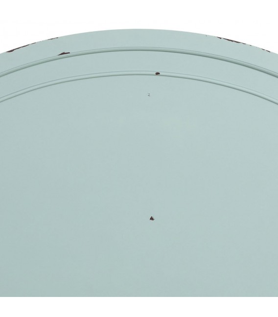 Cabecero clásico chic turquesa rozado negro de madera pino. 3