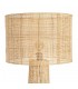 Lámpara de pie boho de ratán natural trenzado artesanal. 1