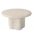 Mesa centro redonda microcemento travertino de diseño moderno. 1