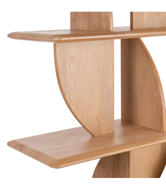 Estantería nórdica XL madera natural con diseño geométrico. 3