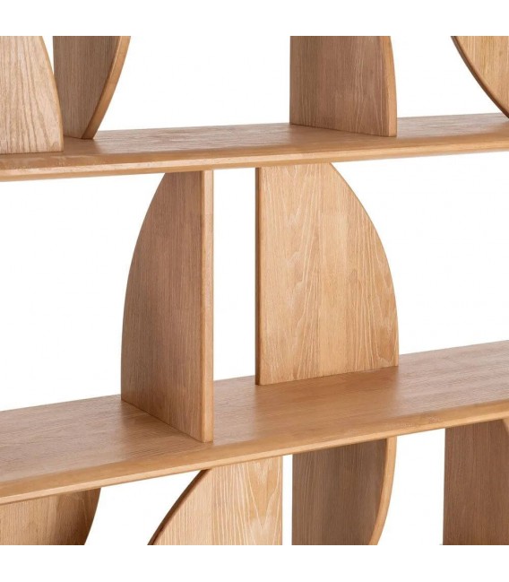 Estantería nórdica XL madera natural con diseño geométrico. 4