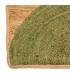 Alfombra de yute natural y verde trenzada artesanalmente. 4