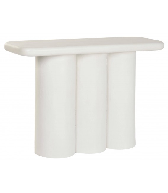 Consola de entrada ibicenca DM blanco roto efecto yeso.