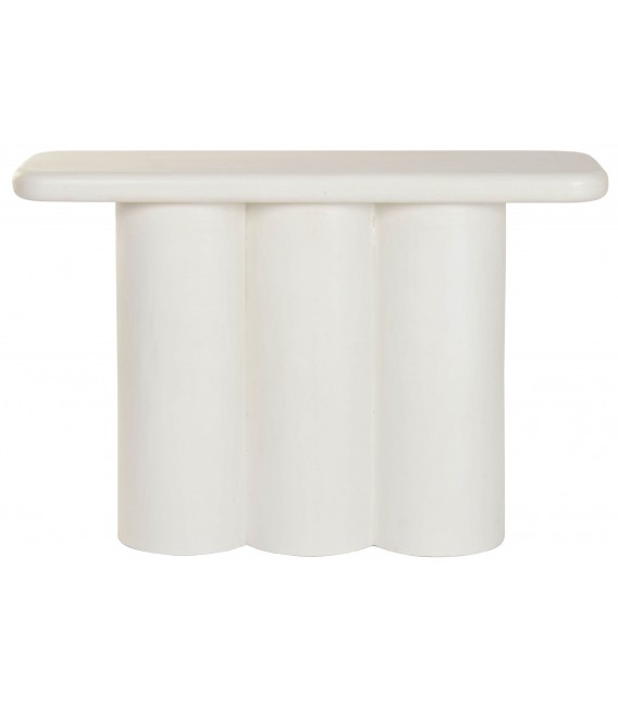 Consola de entrada ibicenca DM blanco roto efecto yeso. 1