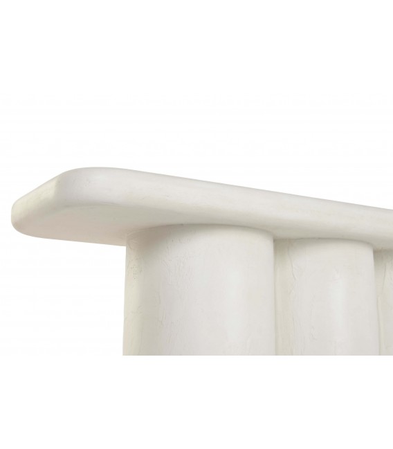 Consola de entrada ibicenca DM blanco roto efecto yeso. 3